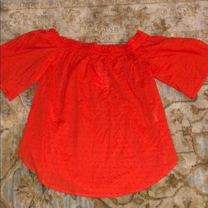 Orange off the shoulder Top
